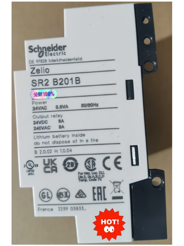 Новый оригинальный 20-битный логический контроллер SR2 B201B Zelio с панелью напряжения