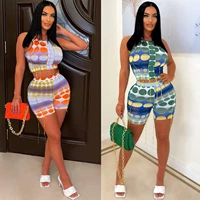 polka dot tassel 2 piece pant set pullover colorful tank tops cargo shorts pants 2022 summer women casual sexy bodycon outfits