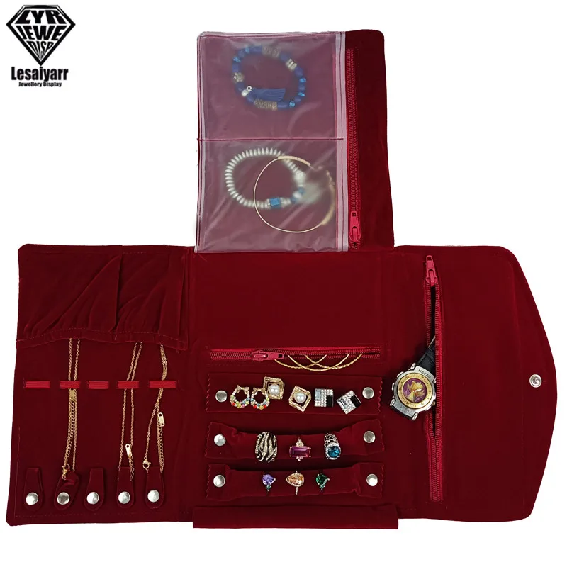 Складная сумка-рулон для ювелирных изделий маленькая сумочка хранения колец