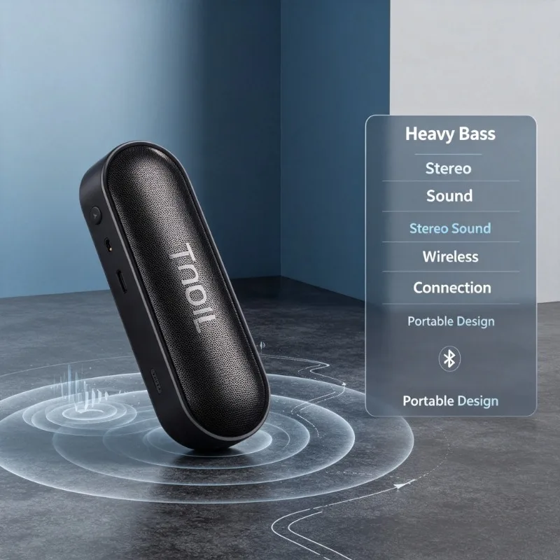 Фото Для портативной Bluetooth-колонки Tribit XSound Go 16W с защитой от воды IPX7, 24-часовым временем работы и поддержкой стереосопряжения TWS. №2