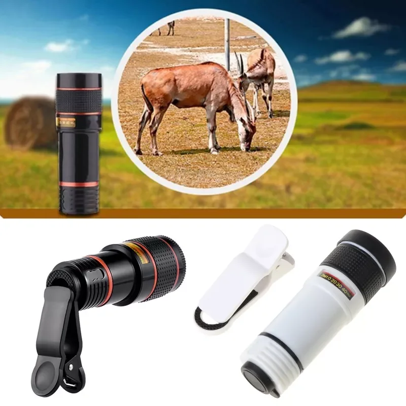 

Universal 20X Clip-On Telephoto Telescope Camera Mobile Phone Zoom lens for most