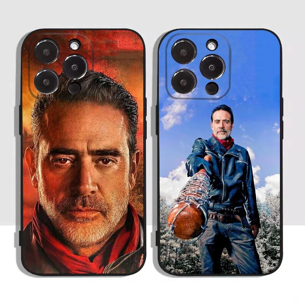 Чехол для телефона Dead Negan Apple iPhone 15 14 13 12 11 XS XR X 8 7 Pro Max Plus mini силиконовый черный