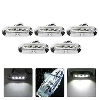 5Pcs Marine Boat LED Courtesy Lights Cabin Deck Walkway Stair Light White 12V -24V LED Tail Lamp Yacht Accessories Waterproof