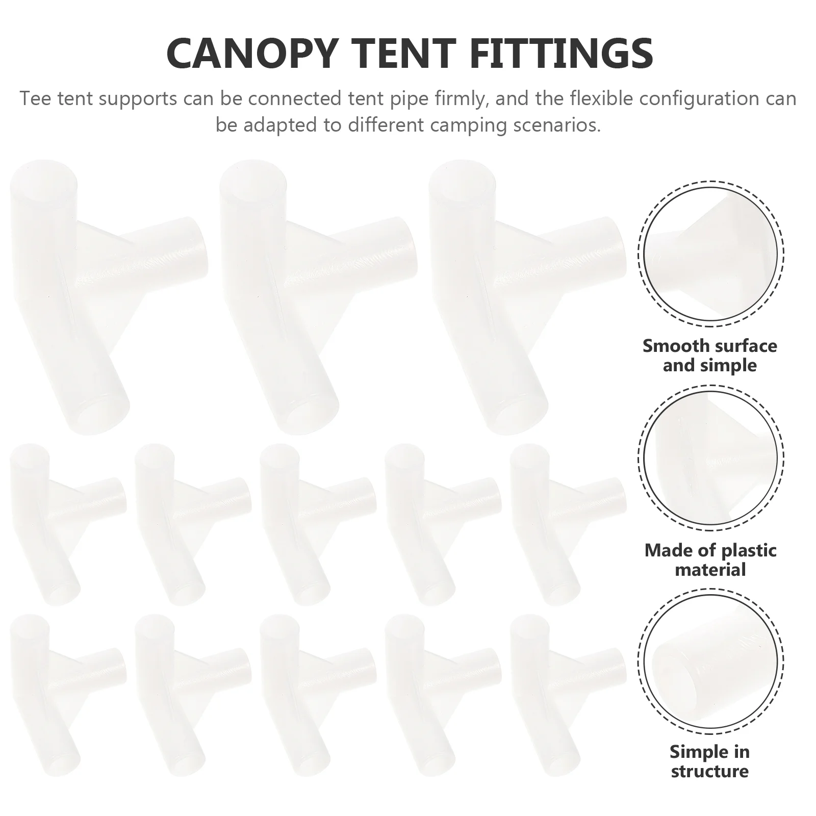 20 шт. тройник фитинги для труб беседки навес палатка прямоугольный пластикового