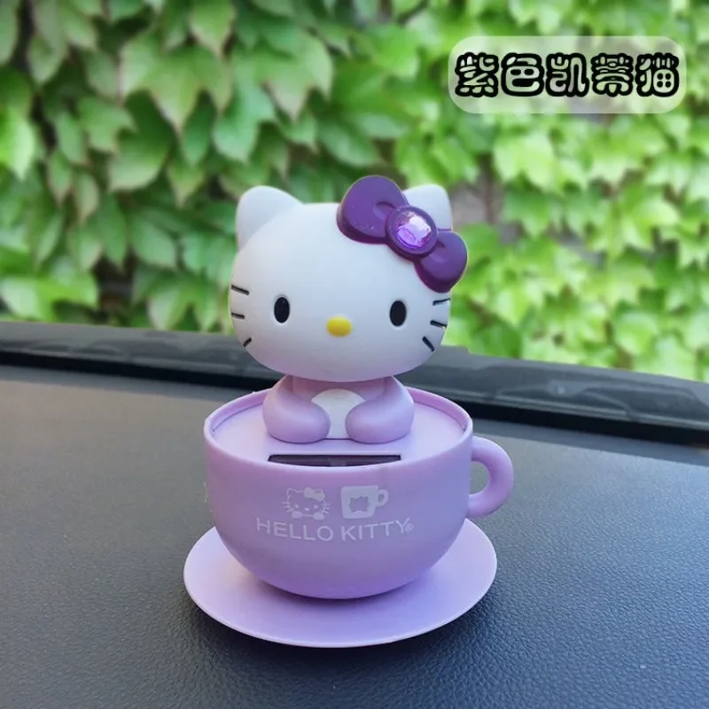 Новинка Sanrio симпатичная чайная чашка Hello Kitty аниме Солнечная Вибрирующая голова