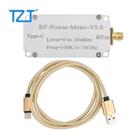 Высокоскоростной измеритель мощности TZT RF-Power-Meter-V5.0 100K до 10 ГГц с портом передачи данных Type-C