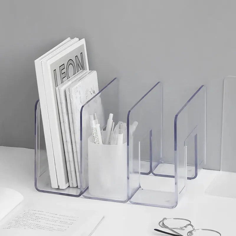 

Прозрачный книжный стенд Nichian, канцелярские принадлежности, акриловый Настольный разделитель для хранения, книжный шкаф, Офисная полка для ...