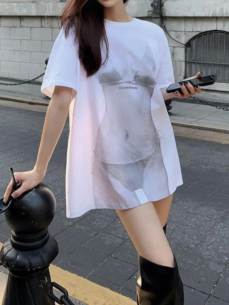 

Women's T-shirt Loose Y2k Clothes Round Neck Top Women Fashion Y2k T-shirt Print Short Sleeve Top Loose Woman Summer Clothes