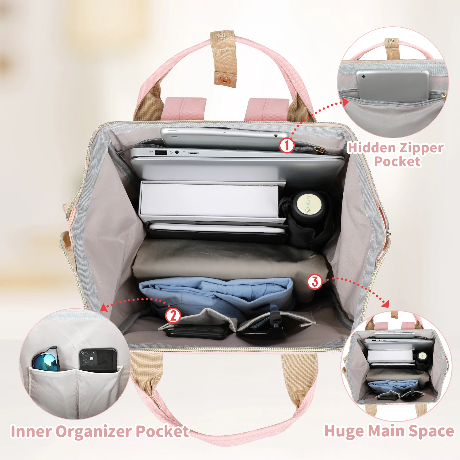 ZOMAKE Модный Женский Рюкзак Большой Емкости Сумка На Плечо Для Колледжа Школы