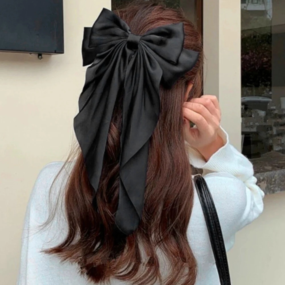 

Заколки для волос с бантом женские, тканевые зажимы для волос, украшения, 4 шт.