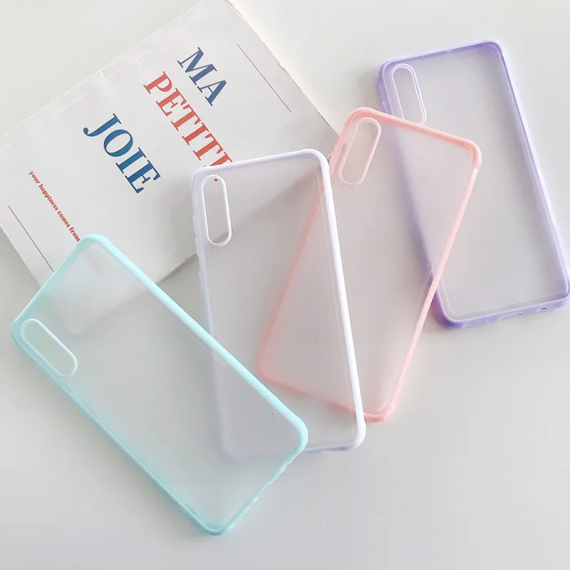 

2021 Simple Case for samsung Galaxy A30 A50 A20 Back Cover shockproof Case ON Samsung A51 A12 A32 A72 A52 5G A30S Anti-drop case