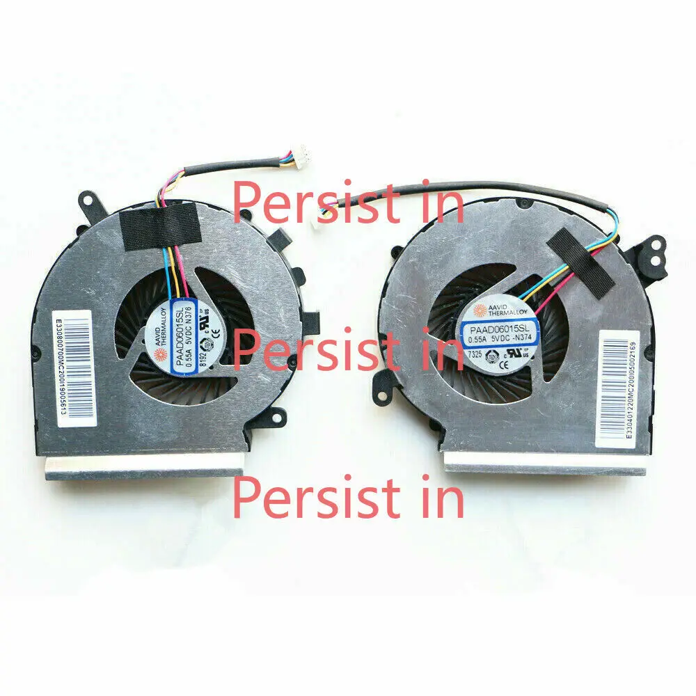 Вентилятор охлаждения ЦП для MSI GE72MVR GE62MVR N376 / N402 N374 PAAD06015SL