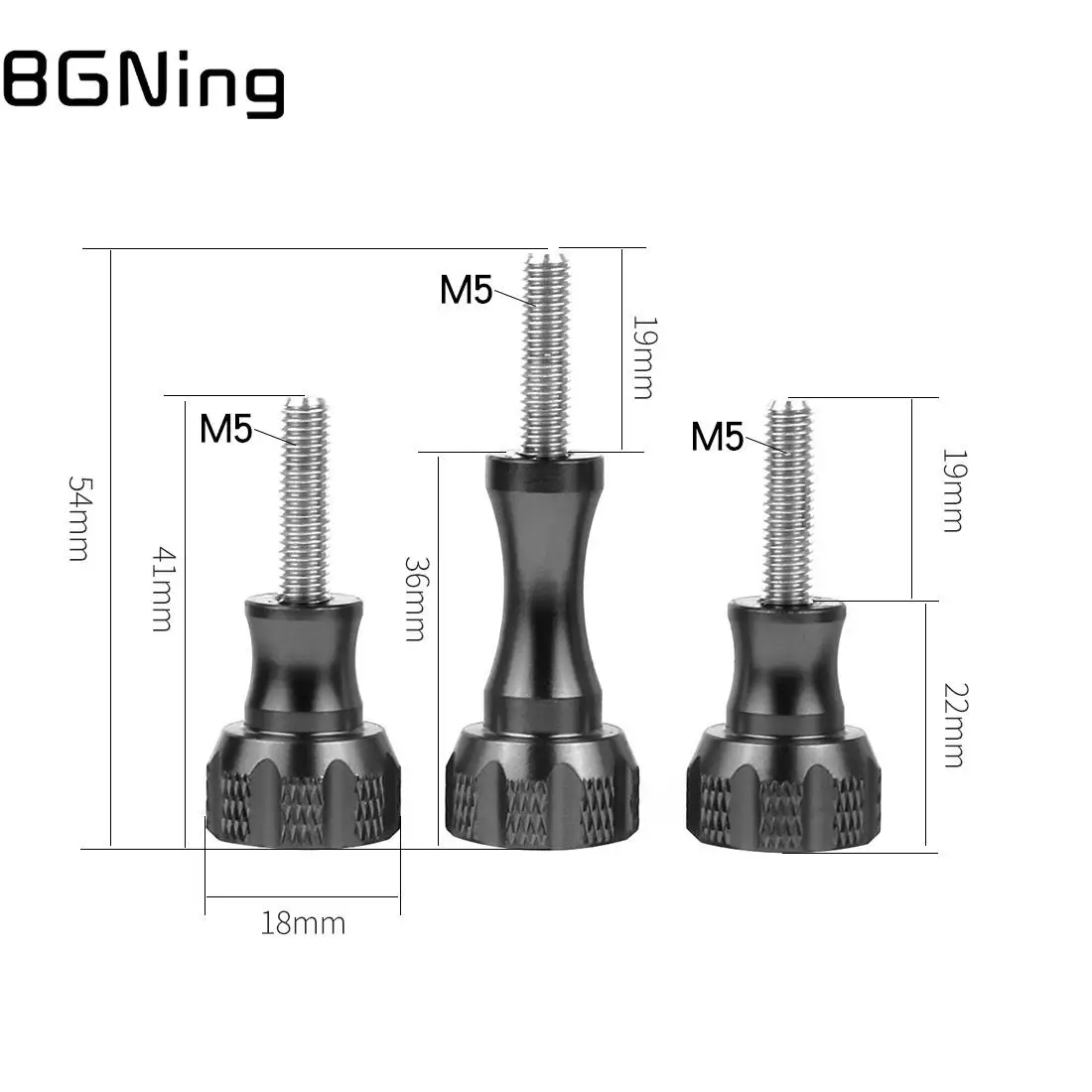 BGNing обновление CNC алюминий M5 Ручка Болт Гайка винтовое крепление для GoPro Hero 11 10 9 8 7 6 5 XiaoYi 4K для экшн-камеры OSMO