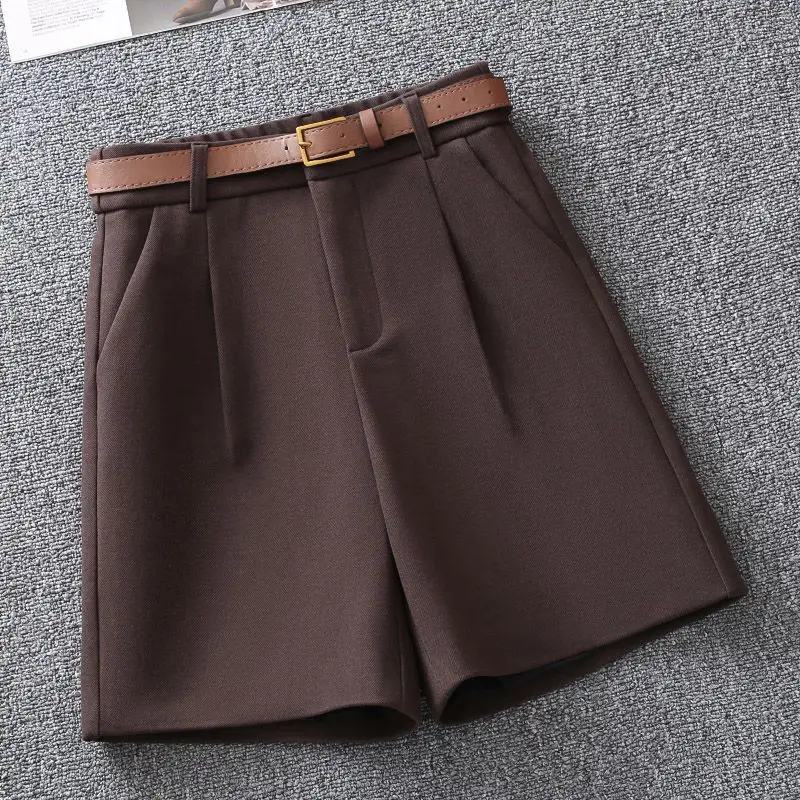 

Женские Костюмные шорты, брюки, весна-осень 2023, новая Корейская версия, стройнящие ботинки, брюки, повседневные однотонные брюки, женские топы