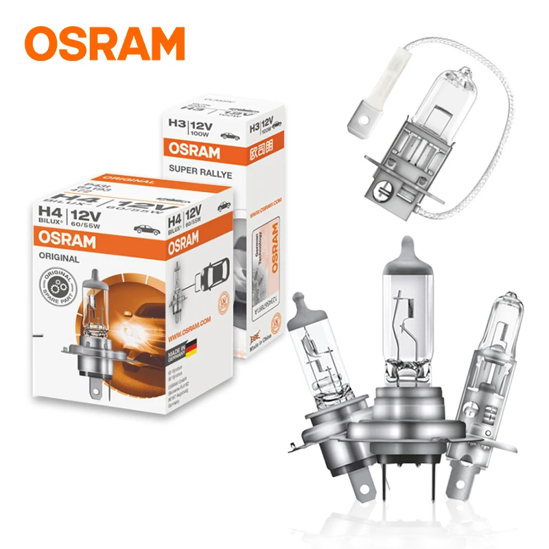 Галогенные автомобильные фары Osram Стандартные H1 H3 H8 H4 H11 H27 HIR2 9012 HB4 9006 HB3 9005