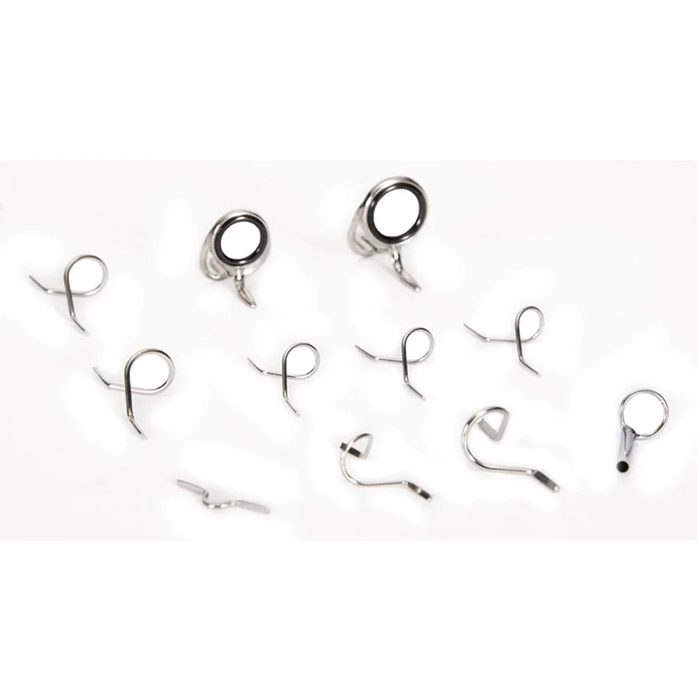 Brand New Fly Fishing Tool Fish Repair Kit Rod Guide Eye Set Smooth Stainless Steel Ring Tip