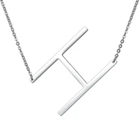 titanium steel punk patchwork chain necklace for women versatile choker clavicle hip hop jewelry 2022 letter wholesale