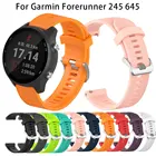 Ремешок силиконовый 20 мм для смарт-часов Garmin Forerunner 245, 645, музыкальный приезд, браслет на запястье для смарт-часов Samsung Galaxy Watch 42 мм Active