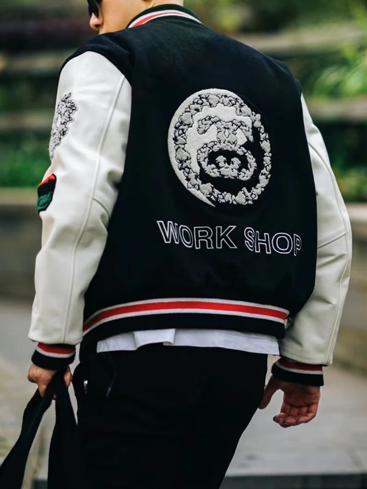 

High Quality LOGO Letter Embroidered Baseball Uniform Men's and Women's Fashion Jacket College Style Autumn and Winter Jacket