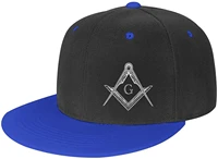 unisex adjustable freemason symbol square compass baseball cap dad hat trucker hat fashion flat brim contrast hip hop hats