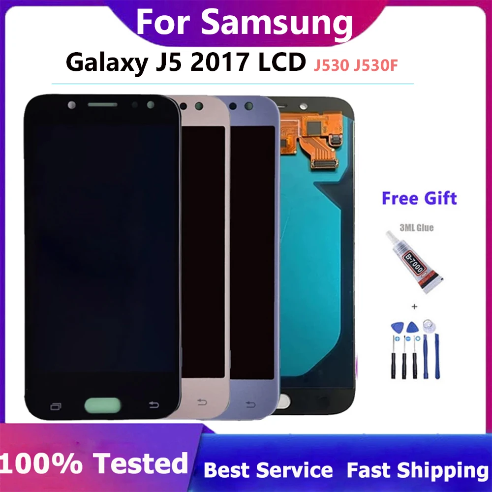Новый OLED ЖК-дисплей для Samsung Galaxy J5 2017 J530 J5 Pro SM-J530F J530M ЖК-дисплей + сенсорный экран Регулируемый дигитайзер в сборе + подарок
