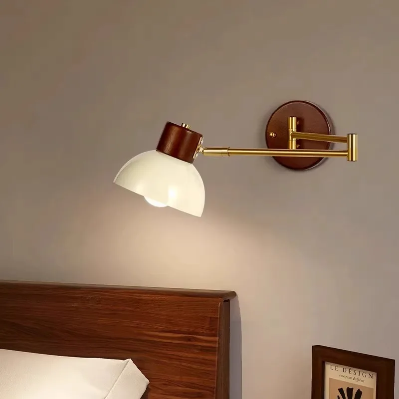 Настенный светильник для спальни в древнем стиле съемный коромысло кремовый