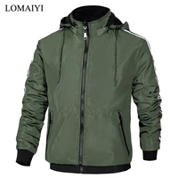 reversible mens clothing autumnwinter sports jacket men hooded coat oversize male windbreaker jackets with fleece lining bm337