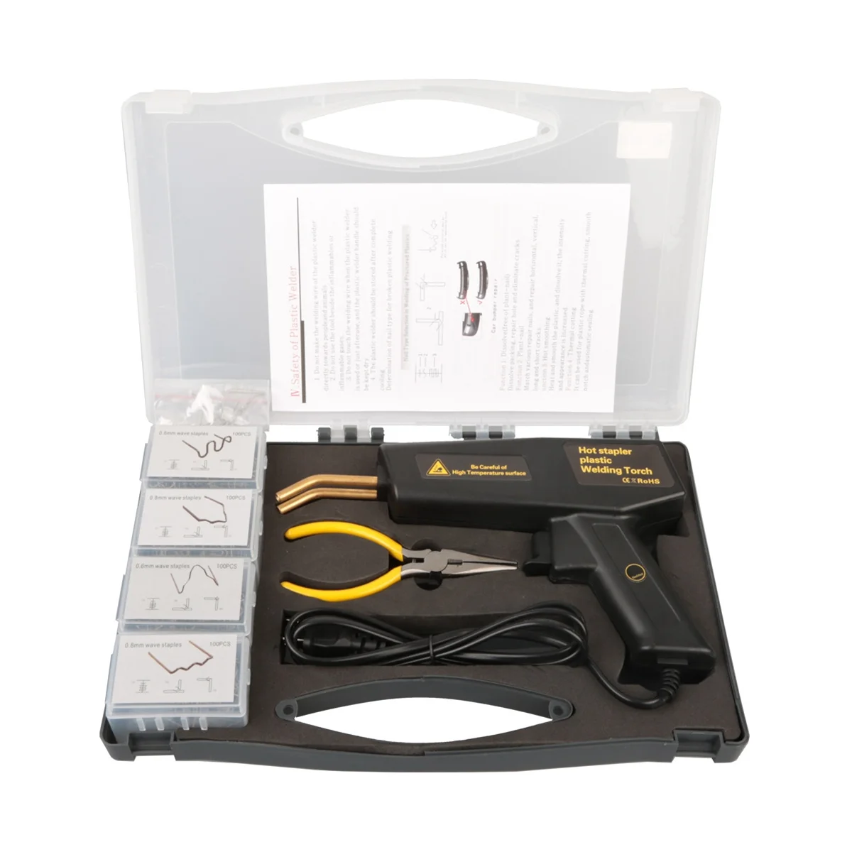 

120W Hot Stapler Plastic Welding Machine Car Bumper Repair Kit Hot Staple Machine Car Bumper Crack Repair Tools EU Plug
