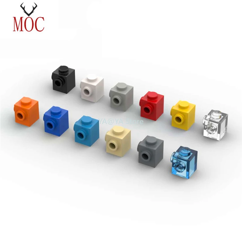 

50Pcs/lot Brick Special 1x1 with Studs on 2 Adjacent Sides MOC 26604 Building Blocks Parts Spare Bricks Toys for Children Gifts