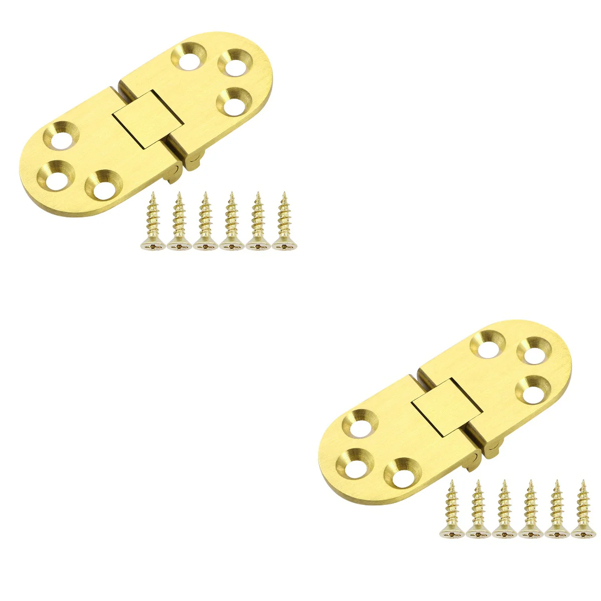 

2 pcs Folding Hinges 180 Degree Flap Thicken Semi-circular Table Hinge Countertop Hinge Concealed Hinges