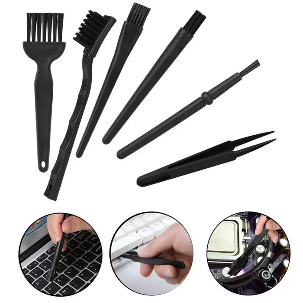 

6pcs/set Keyboard Cleaning Brush Computer Earphone Cleaning Tools Keyboard Cleaner Keycap Puller Kit Multifunctional