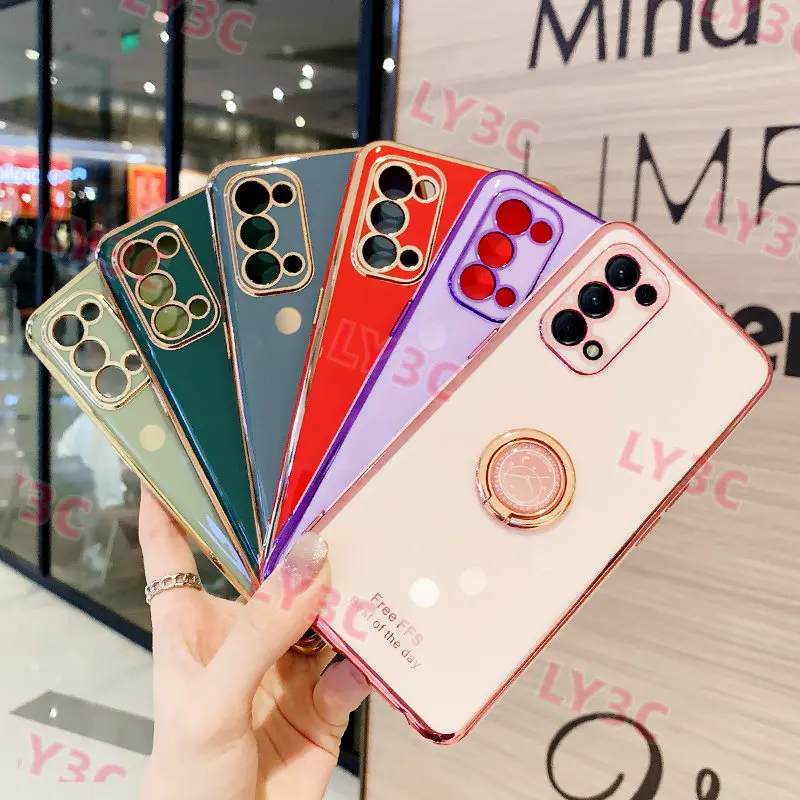 Кольцевой держатель для OPPO Reno 5 LITE 5Z Чехол 2 Z 2z 2F 4 4G PRO Гальванизированный