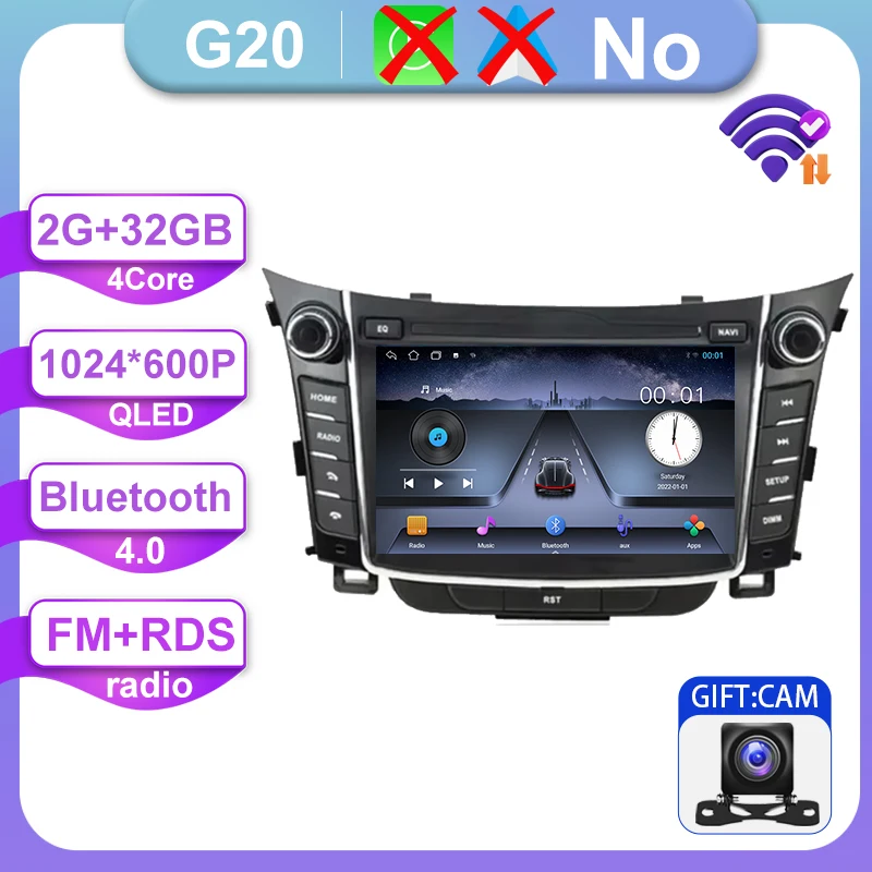 

Автомобильный стереопривод Android, мультимедиа для Hyundai I30 Elantra GT 2012-2017, радио-видеоплеер, GPS, беспроводной Carplay, Android Auto