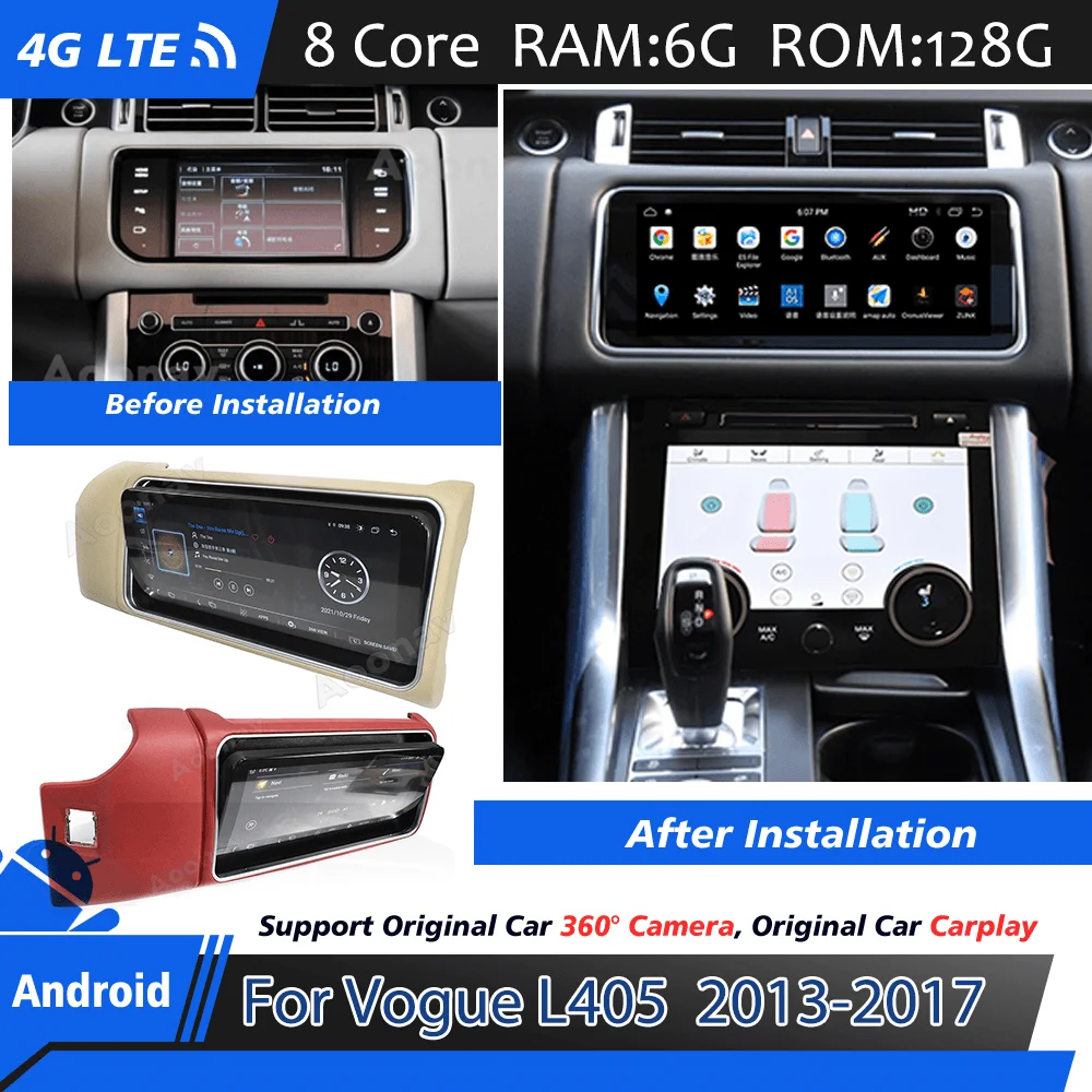 Android 10.0 128G flip screen 12.3 Inch Car Radio For Range Rover Vogue L405 2013-2017 GPS navigation Player