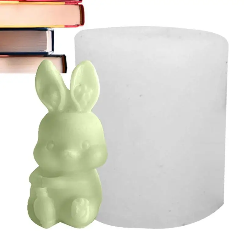 

Силиконовые формы в виде кролика, 4 вида, форма для эпоксидной смолы в виде пасхального кролика, форма «сделай сам» для изготовления подсвечника, формы для эпоксидной смолы в виде свечи