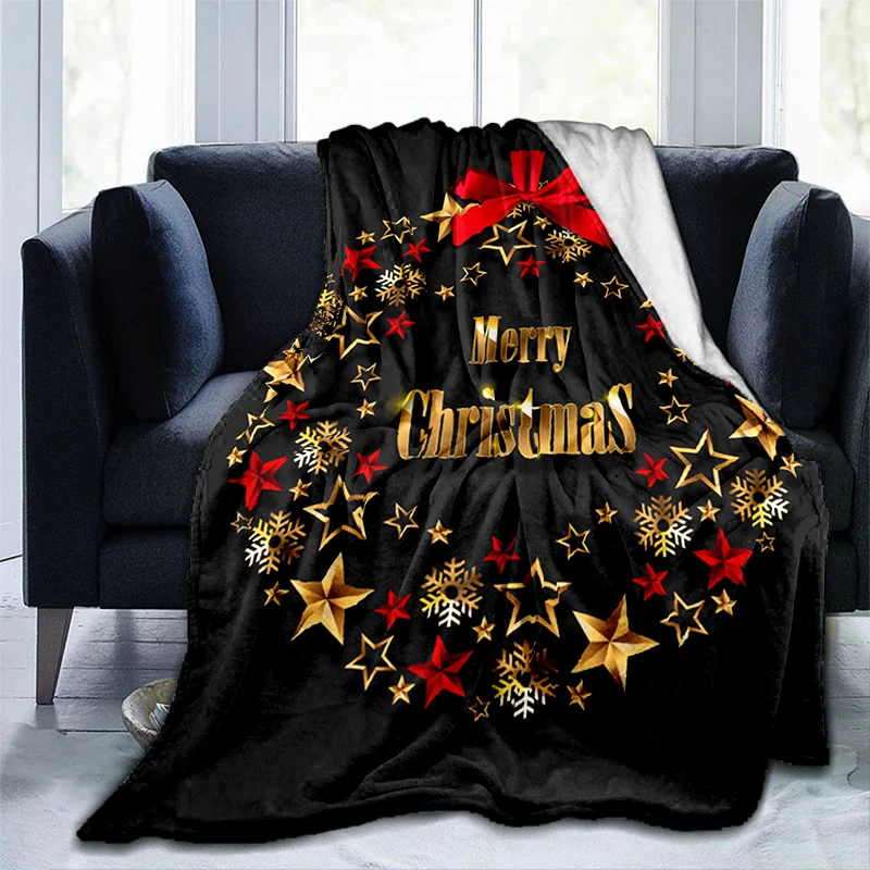 

Christmas Gift Soft Plush Sofa Bed Throwing Cartoon Picnic Blankets Modern Flannel Blanket Cover Gedruckt Bettdecke Geschenk