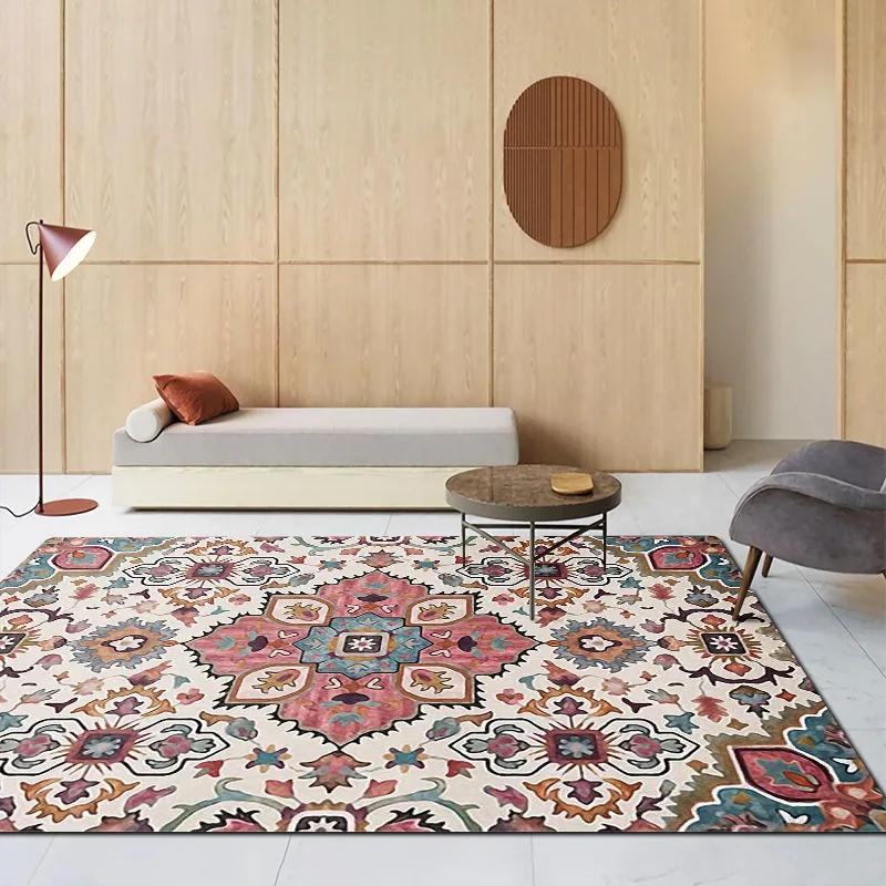 

Bohemian Carpet Ethnic Rugs Carpets For Living Room Geometric Pattern Floor Kitchen Corridor Floor Mat Tapetes De Sala Alfombra
