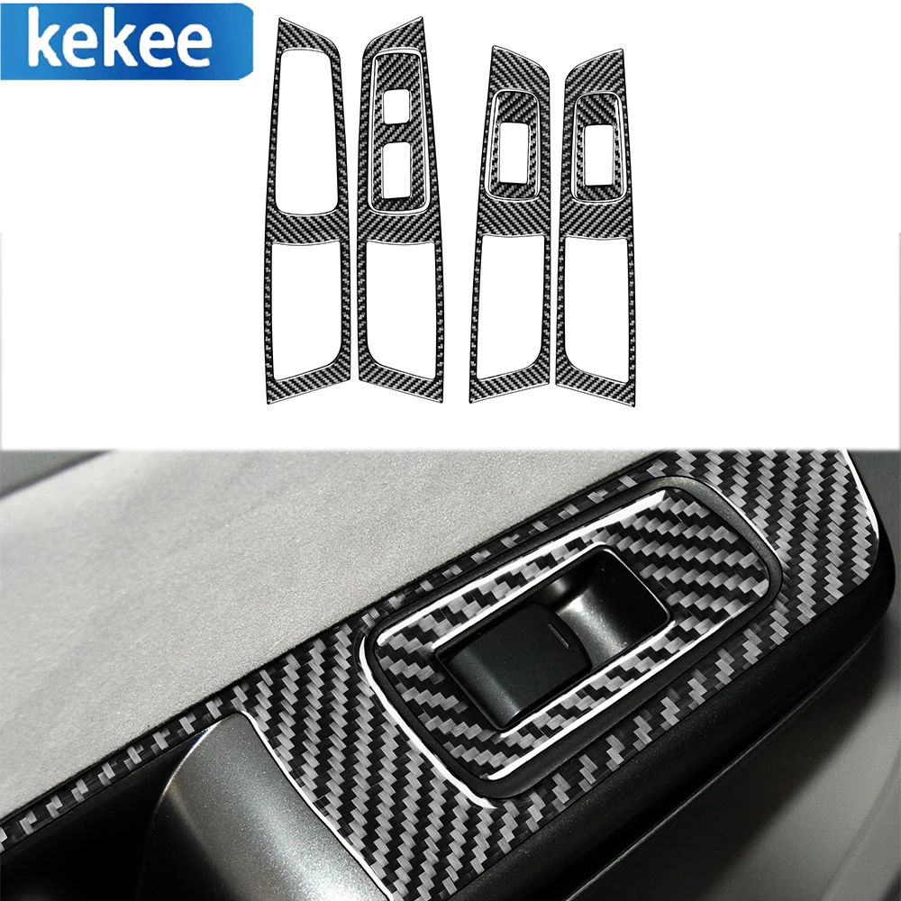 

For Subaru Impreza 2009-2011 Carbon Fiber Sticker Auto Door Buttons Control Window Lifting Panel Cover Trim Car Accessories