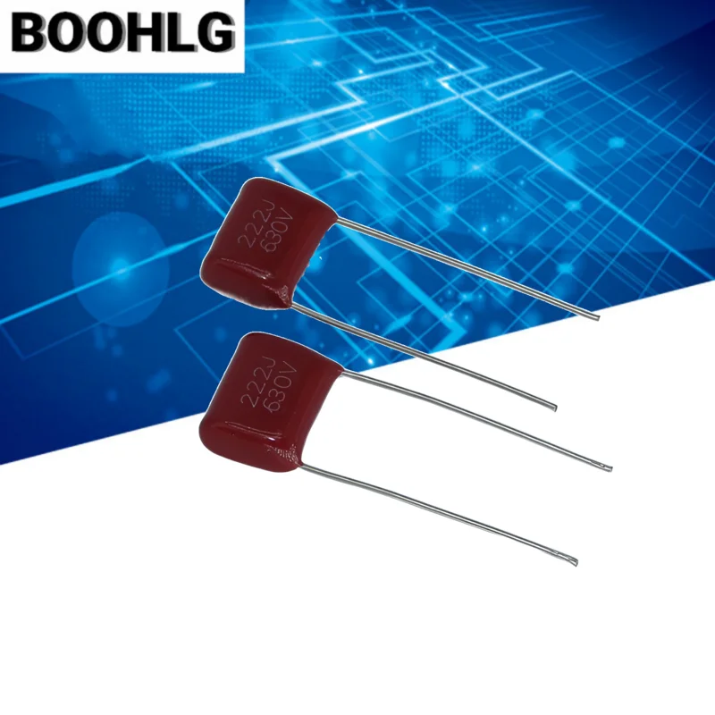 100 шт. CBB 222 630 в 222J мкФ 0 0022 НФ P10 CBB22 Металлизированный Полипропиленовый пленочный