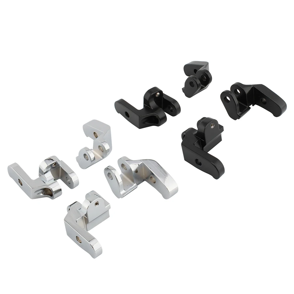 

Chrome/Black Motorbike Front Driver Floorboard Relocation Brackets For Harley Davidson Touring Road Glide FLHTK