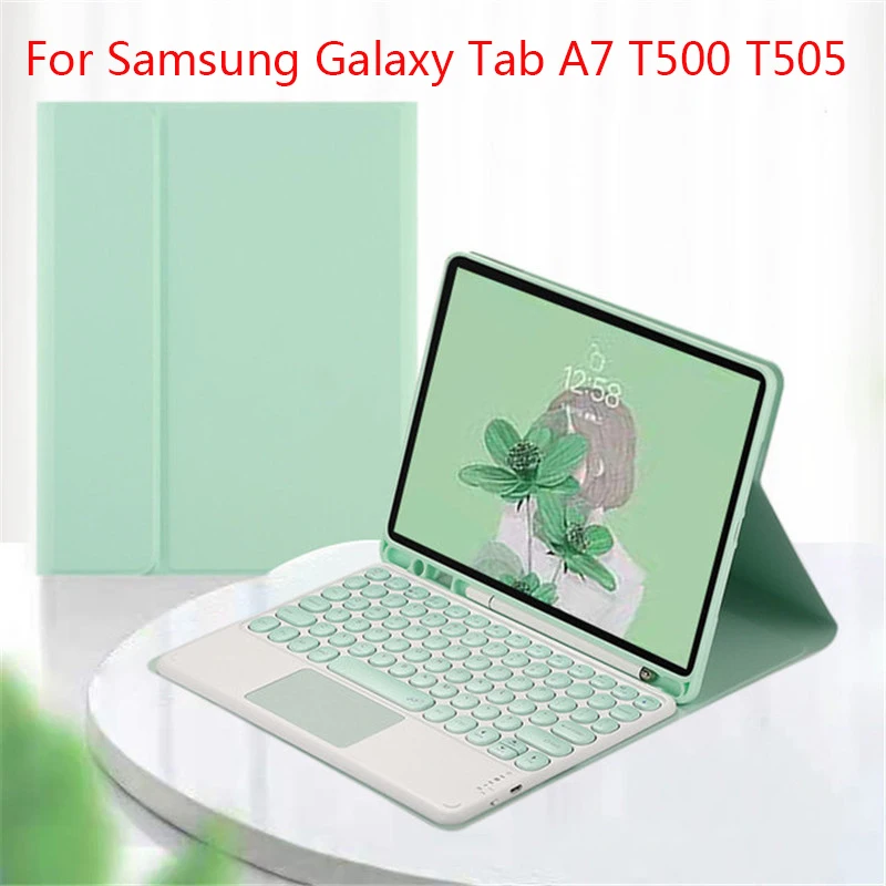 

Keyboard Case For Samsung Galaxy Tab A7 T500 T505 10.4 Cover With Russian Spanish English Arabic Keyboard