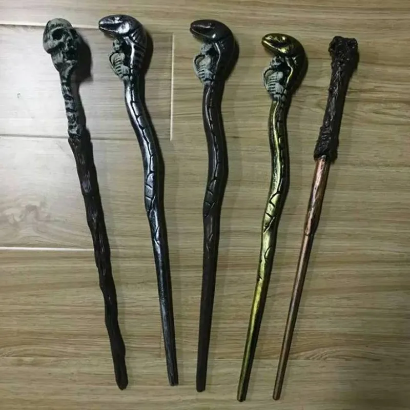 

Halloween Festival Magic Film Wand Cetro Scepter Spell Walking Stick Toy Stage Snake Head Skull