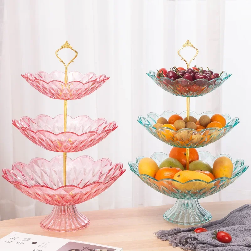 2/3 яруса пластиковая тарелка фруктовые миски декоративные вечерние десерты