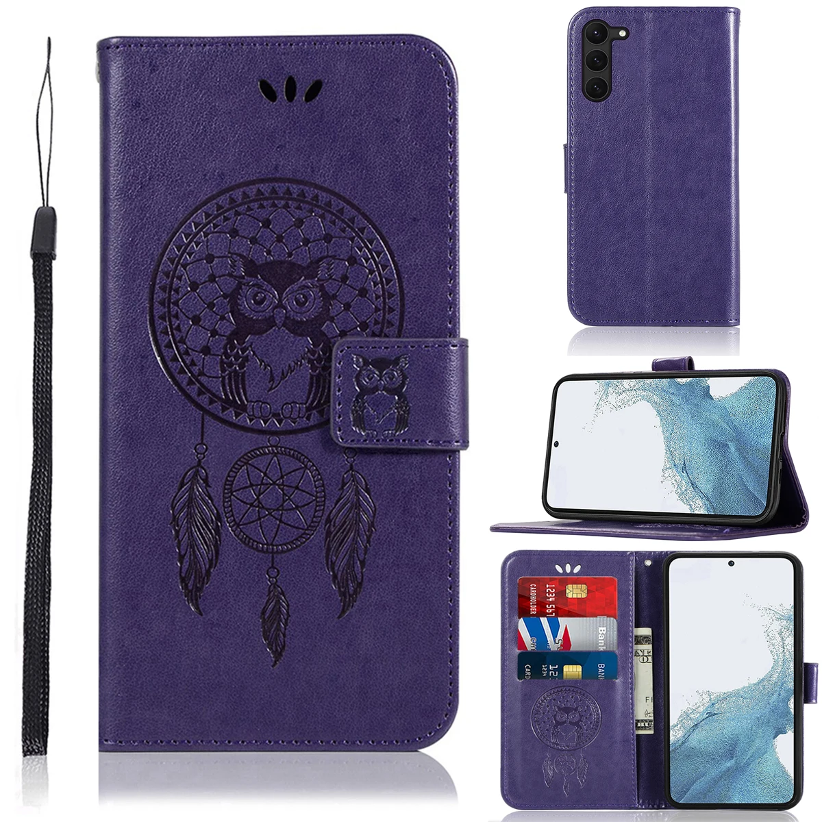 

PU Leather Case For Samsung Galaxy S23 Shockproof Phone Cover With Card Slot Magnetic Closure For Samsung Galaxy S23 Plus Ultra