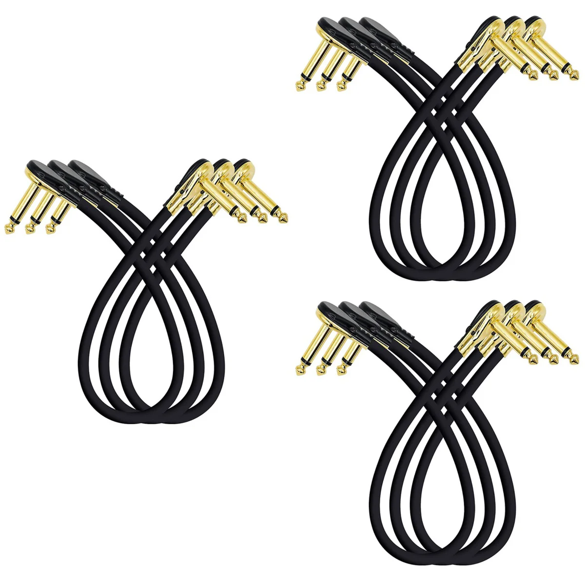 

3x Single Track Professional Replacement Guitar Patch Cables Pedal Power Cable Guitar Pedal Cables Effects Pedal Patch Cables