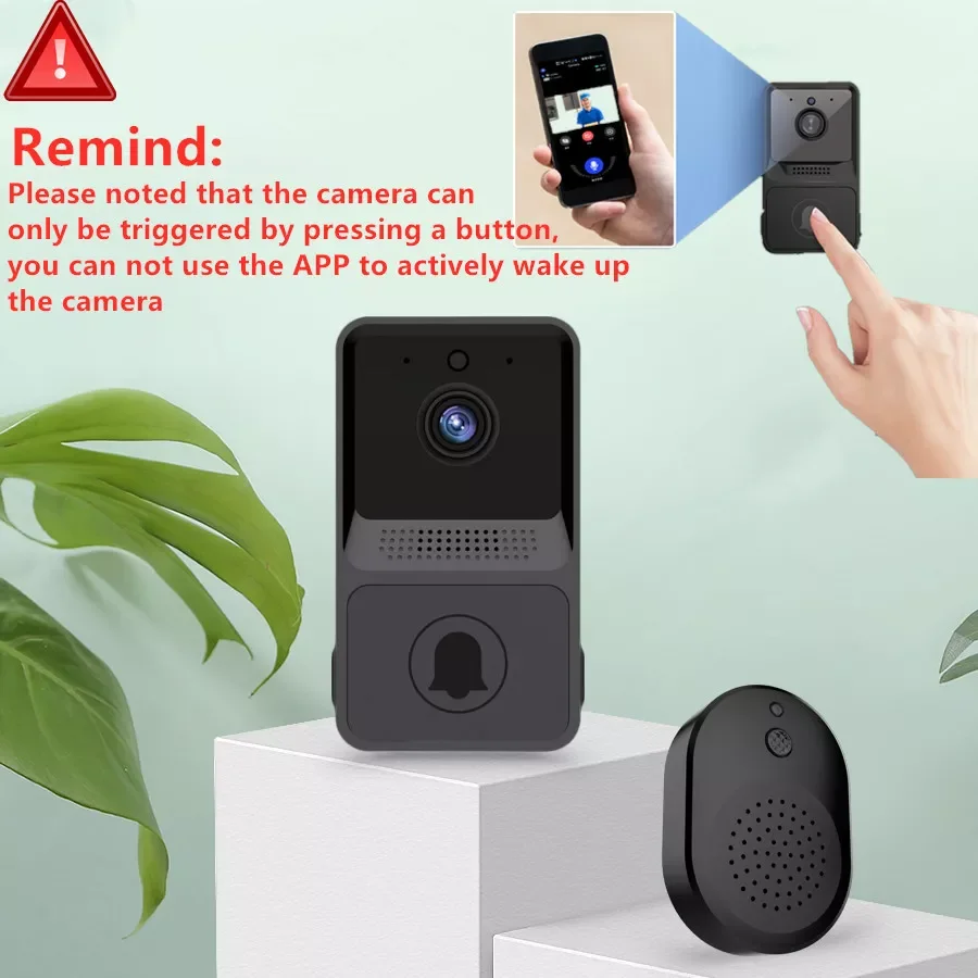 

NEW2023 Smart Home Video Intercom WIFI Infrared Night Vision Outdoor Home Security Alarm Camera 480P Monito Wireless button Doo