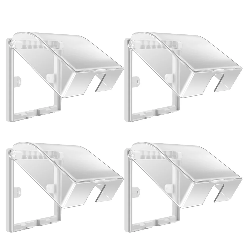 

4 Pcs Switch Waterproof Cover Light Guard Child Outlet Power Supply Protector Splash-Proof Socket Plug Protective Box Covers