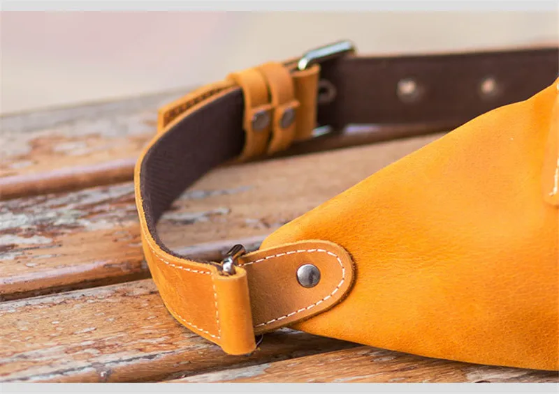 Retro first layer Crazy Horse cowhide zipper men's chest bag casual natural real leather multifunctional fashion phone waist bag