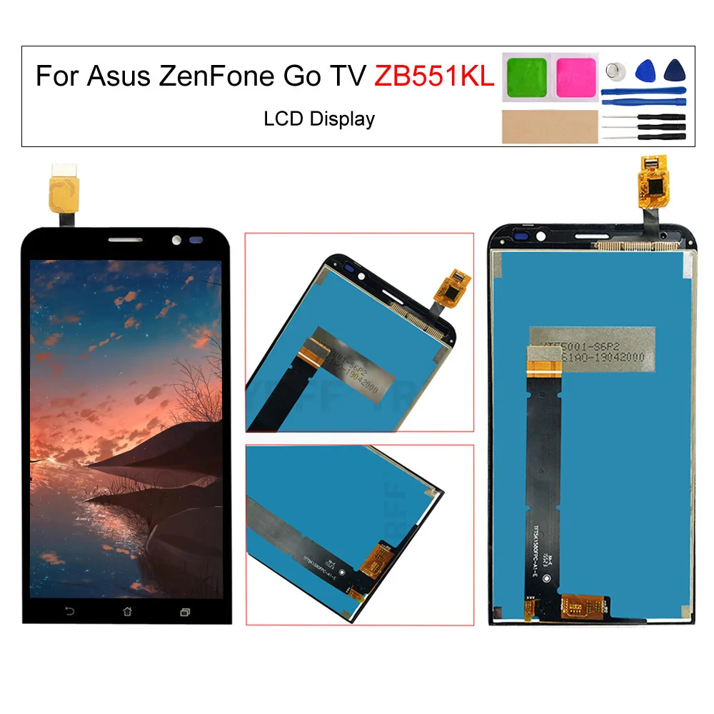 ЖК-дисплей 5,5 'с сенсорным экраном и дигитайзером в сборе для Asus ZenFone Go TV ZB551KL, запасные части для ЖК-экрана телефона ЖК-дисплей 5,5 'с сенсорным экраном и дигитайзером в сборе для Asus ZenFone Go TV ZB551KL, запасные части для ЖК-экрана телефона