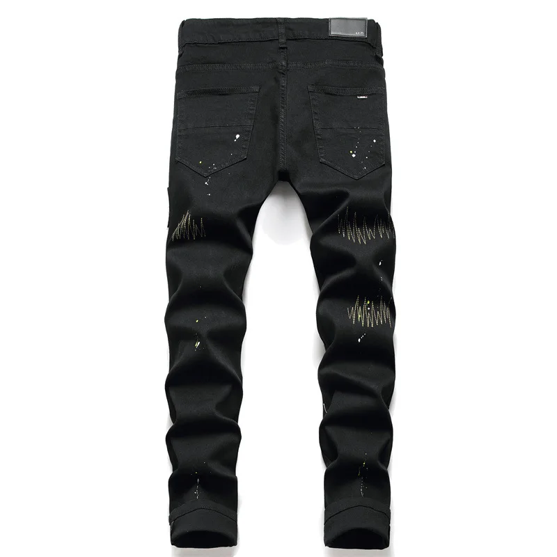 Men Jeans Brand Design Denim Straight Plus Size Design Pants Plus Size Men's Casual Long Pants Trouser Male Fashion Pants